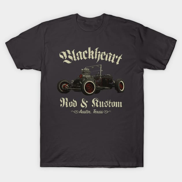 Blackheart Rod and Kustom Vintage T-Shirt by JCD666